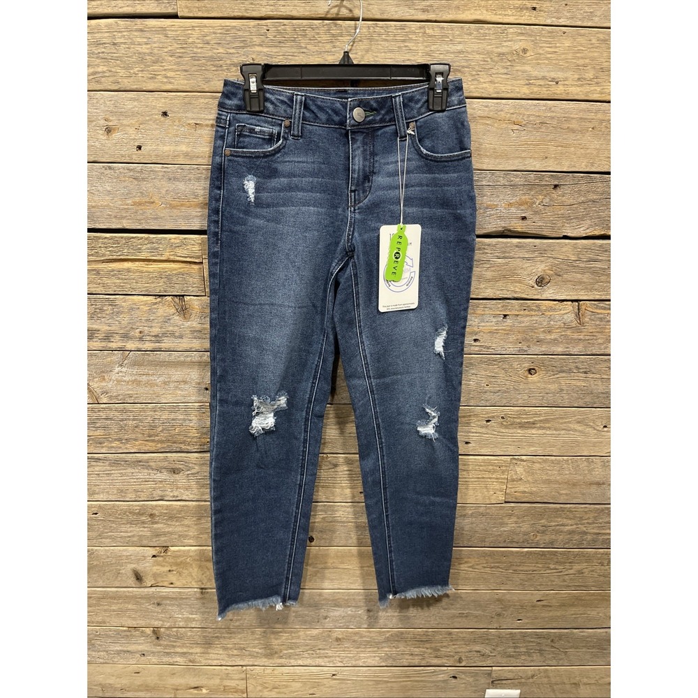 NWT 1822 Denim Women's High Rise Girlfriend Ankle Jeans Distressed Size‎ 0/25